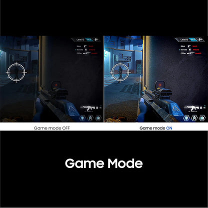 Samsung LS24F430UAWXXL 24 inch FHD monitor showing Game Mode for enhanced gaming visuals -tpstech.in