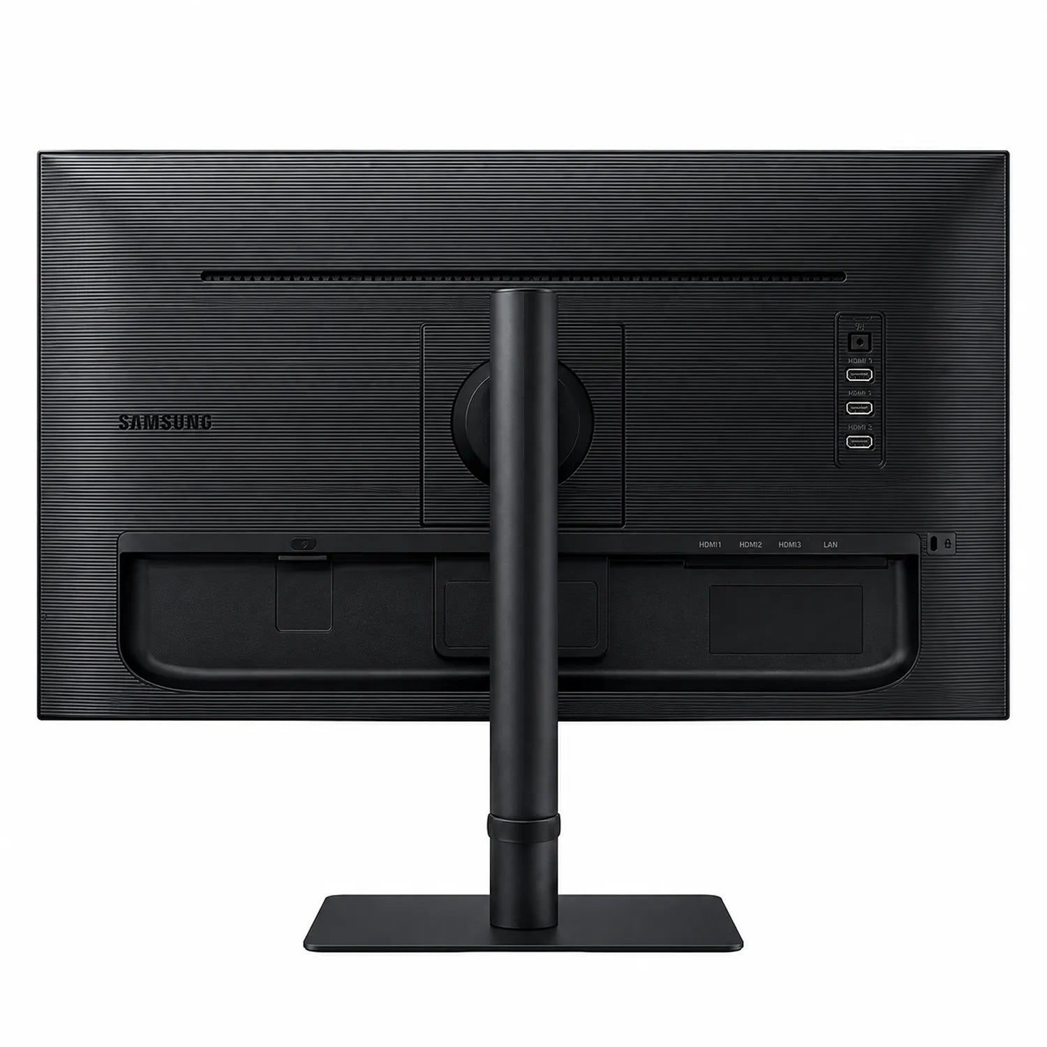 Samsung LS27B800PXWXXL 27 inch 4K ViewFinity monitor rear view showing stand and connectivity ports -tpstech.in