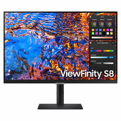 Samsung LS27B800PXWXXL 27 inch 4K ViewFinity monitor front view displaying vivid 4K content -tpstech.in