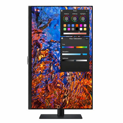 Samsung LS27B800PXWXXL 27 inch 4K ViewFinity monitor in portrait orientation with detailed display and ergonomic stand -tpstech.in