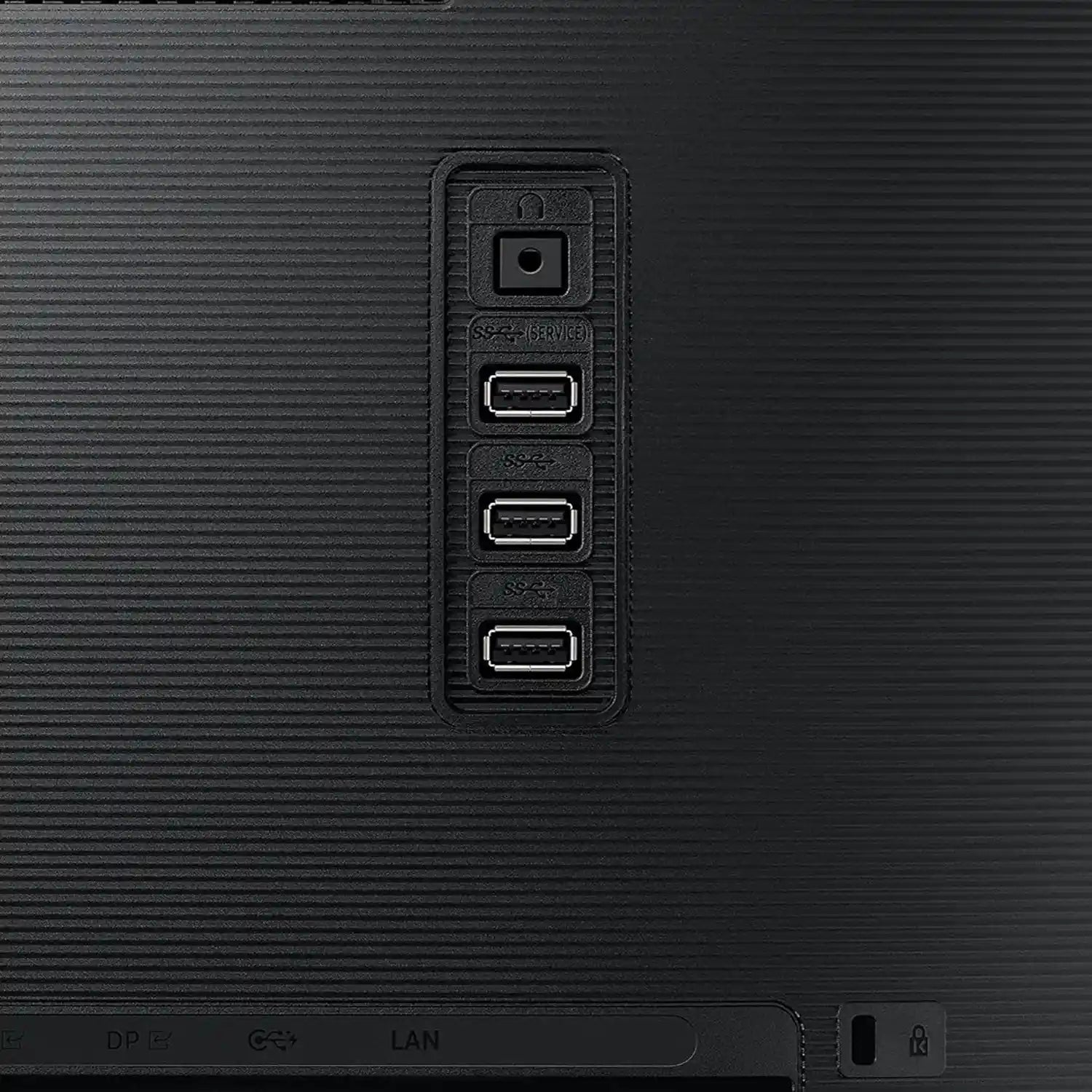 Samsung LS27B800PXWXXL 27 inch 4K ViewFinity monitor rear USB ports and connectivity close-up -tpstech.in