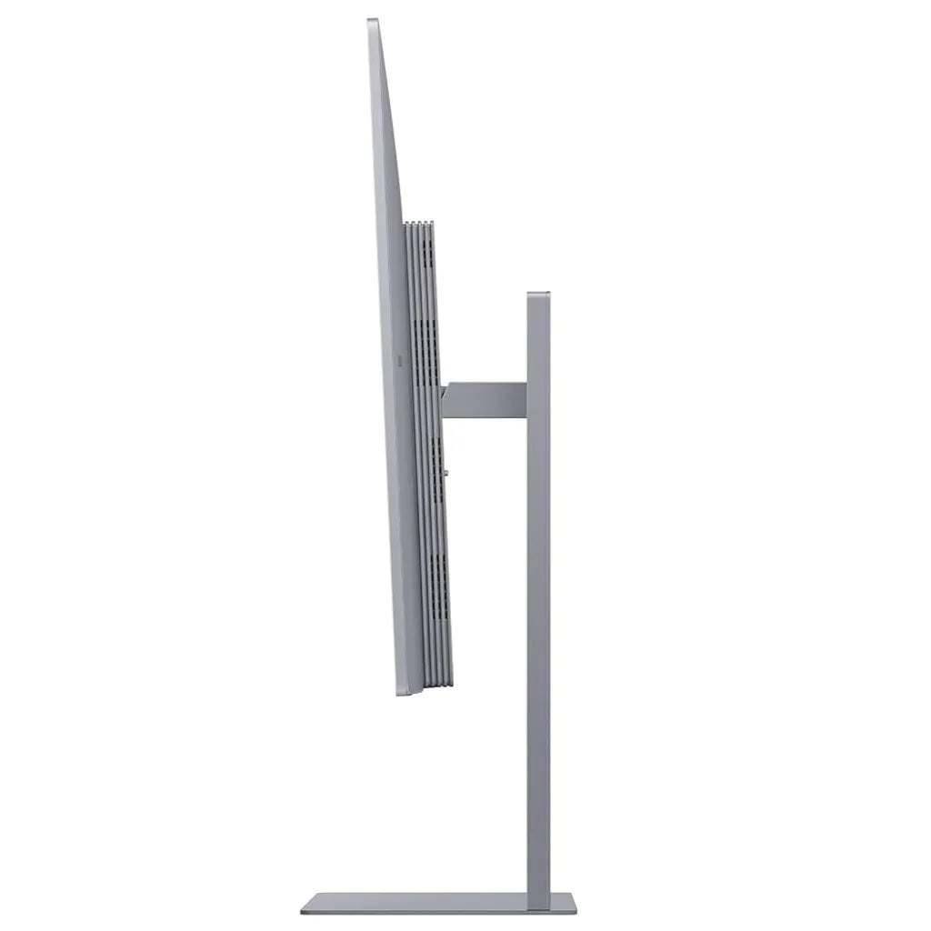 Samsung M9 LS32FM900SWXXL 32-inch OLED Smart Monitor side view with slim profile and stand -tpstech.in