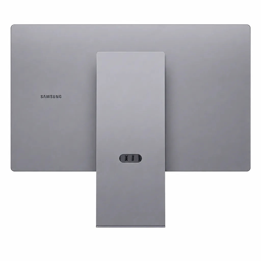 Samsung M9 LS32FM900SWXXL 32-inch OLED Smart Monitor rear view showing Samsung branding and stand design -tpstech.in