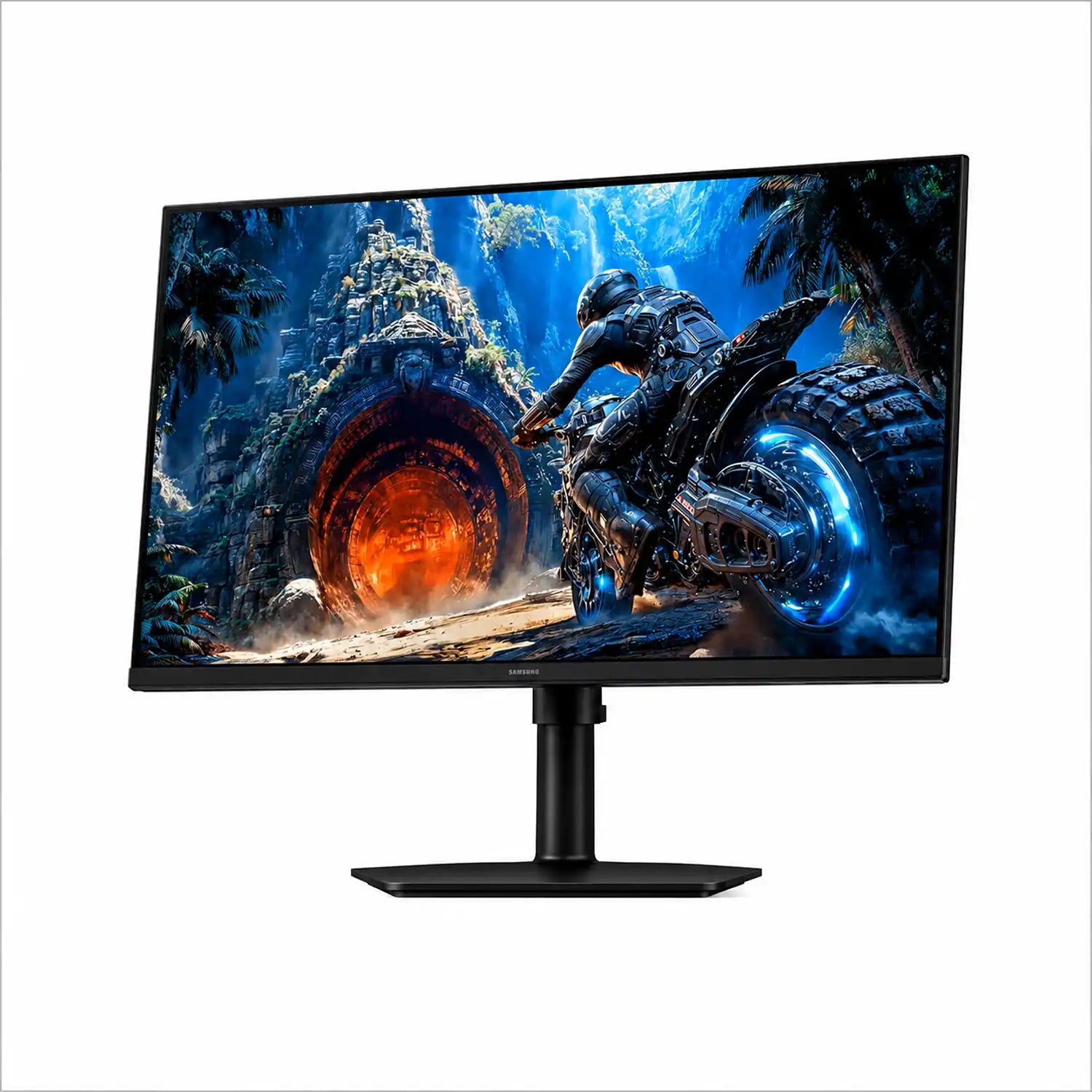 Samsung Odyssey G4 G40H 27-inch FHD gaming monitor front view with flat display and ergonomic stand -tpstech.in