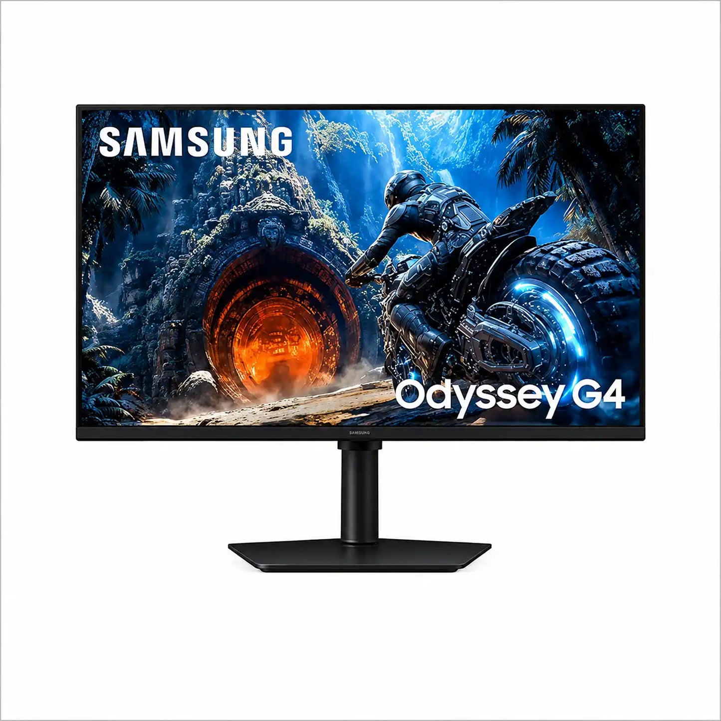 Samsung Odyssey G4 G40H 27-inch FHD gaming monitor displayed in portrait mode with adjustable stand -tpstech.in
