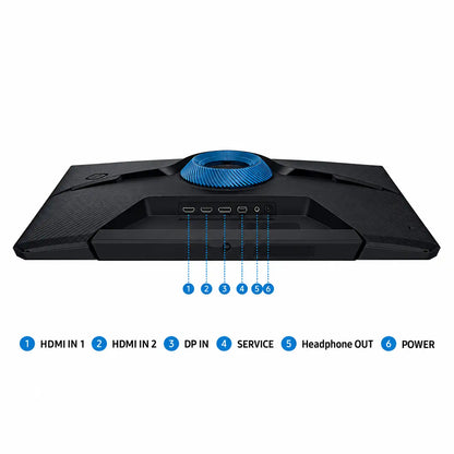 Samsung Odyssey G5 G51F 32 QHD 180Hz Gaming Monitor Rear Connectivity Ports Diagram -tpstech.in