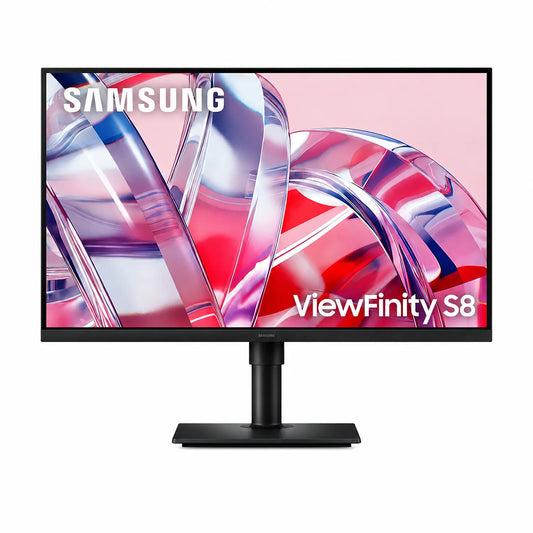 Samsung ViewFinity S8 27 inch 4K UHD monitor front display showing ViewFinity S8 branding -tpstech.in