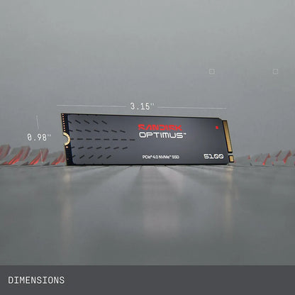 SANDISK Optimus 5100 1TB NVMe SSD 7100MB/s PCIe Gen4 M.2 2280 Form Factor Dimensions -tpstech.in