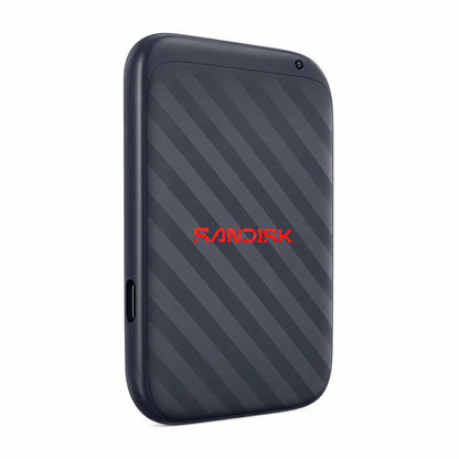 SanDisk SDSSDE10 1TB portable SSD rear view showing the compact black enclosure and SanDisk branding -tpstech.in
