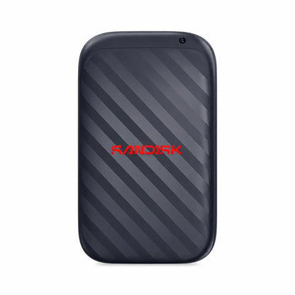 SanDisk SDSSDE10 1TB portable SSD front view showing compact black design and SanDisk branding -tpstech.in