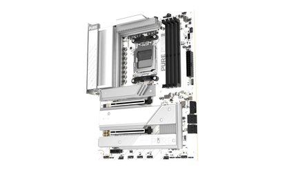 Top view of SAPPHIRE PURE X870A WIFI 7 motherboard for AMD Ryzen 9000, 8000 and 7000 Series processors