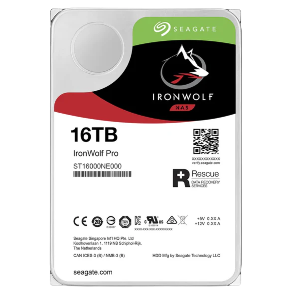 Seagate IronWolf Pro 16TB 7200 RPM 3.5" SATA 6Gb/s Enterprise NAS Internal Hard Drive