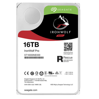 Seagate IronWolf Pro 16TB 7200 RPM 3.5" SATA 6Gb/s Enterprise NAS Internal Hard Drive