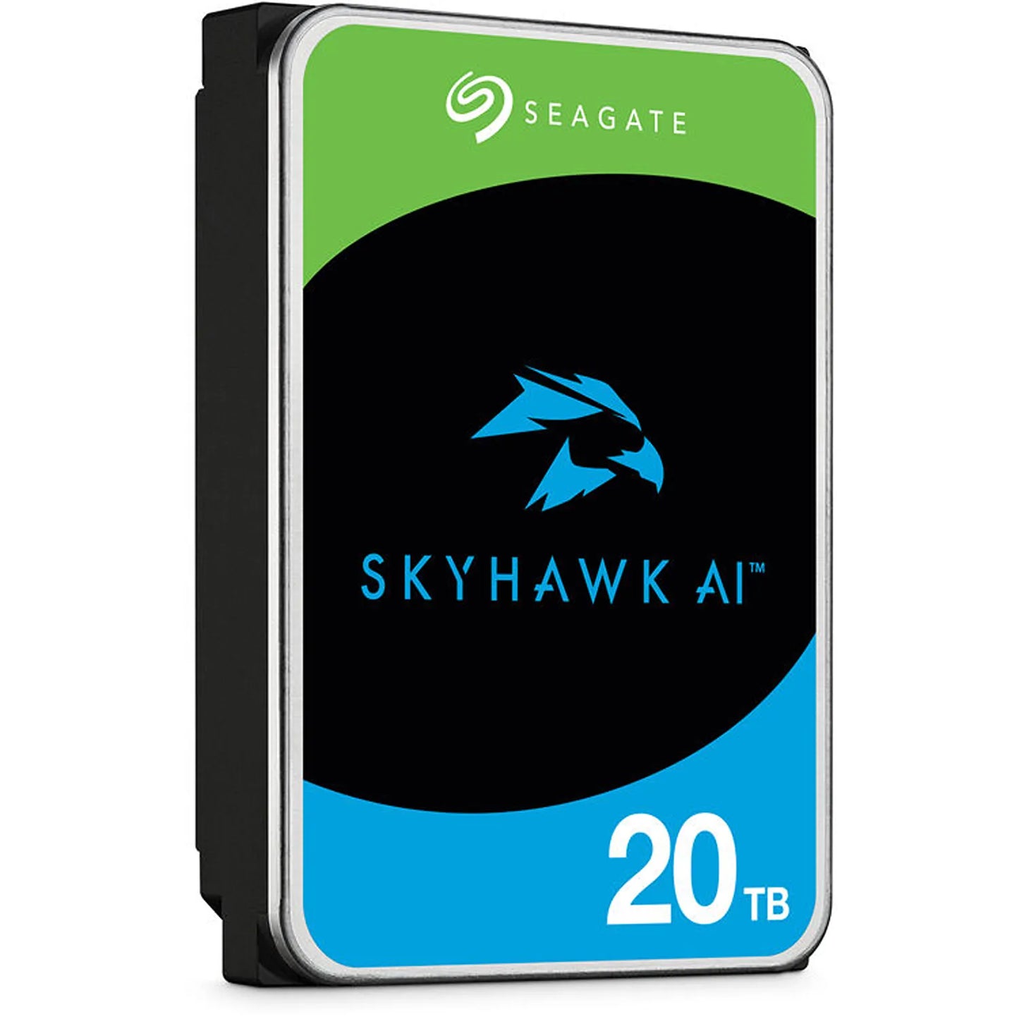 Seagate SkyHawk AI 20TB 6Gb/s 7200RPM Video Surveillance Hard Disk Drive left perspective view -tpstech.in