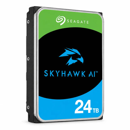 Seagate ST24000VE002 24TB SkyHawk AI Video Hard Drive for NVR left isometric view -tpstech.in