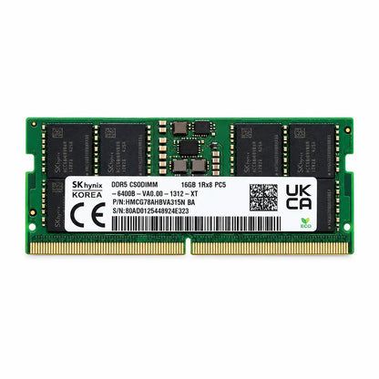 SK hynix HMCG78AHBVA315N 16GB DDR5-6400 CSODIMM RAM full front view showing product label and chips -tpstech.in