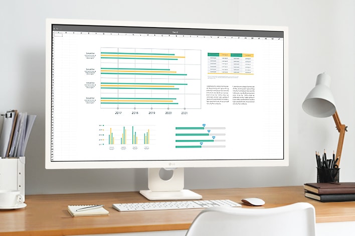 LG MyView 32SR50F-W 32" 60Hz 1080p FHD IPS Panel HDR10 Smart Monitor with Dual Speakers - White