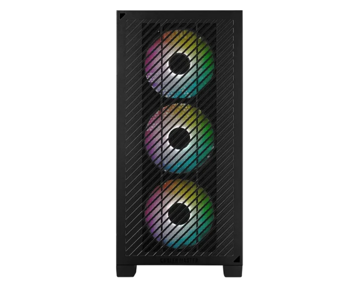 Cooler Master Elite 301 ARGB M-ATX Mini Tower Gaming Cabinet with Pre-Installed ARGB Fans - Black