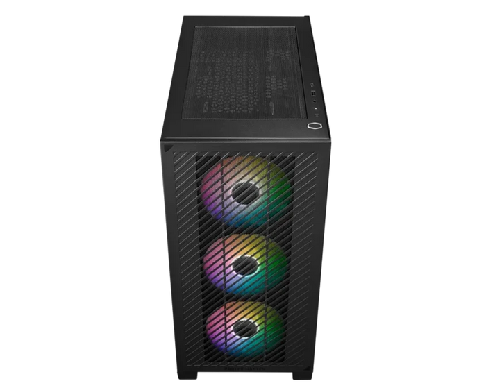 Cooler Master Elite 301 ARGB M-ATX Mini Tower Gaming Cabinet with Pre-Installed ARGB Fans - Black
