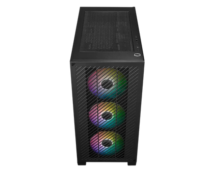 Cooler Master Elite 301 ARGB M-ATX Mini Tower Gaming Cabinet with Pre-Installed ARGB Fans - Black