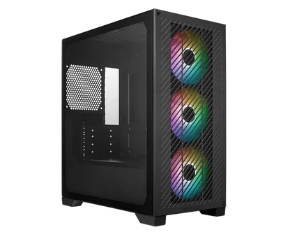 Cooler Master Elite 301 ARGB M-ATX Mini Tower Gaming Cabinet with Pre-Installed ARGB Fans - Black