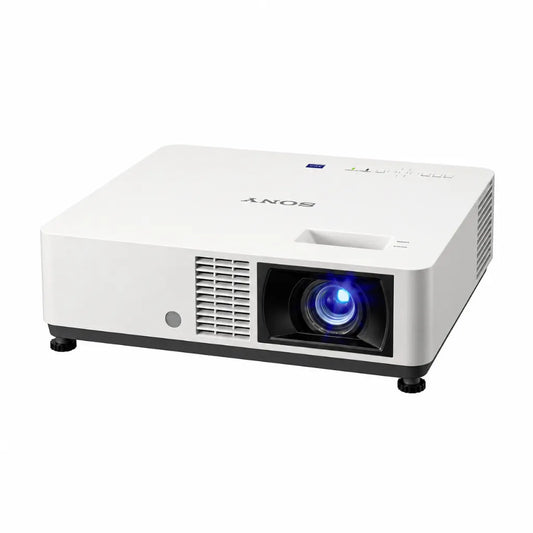 Front right angled view of Sony VPL-CXZ10 XGA laser projector with BrightEra 3LCD and Z-Phosphor laser light source.