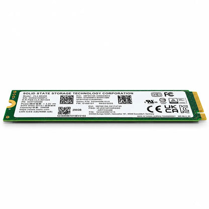 SSSTC 256GB M.2 2280 PCIe Gen4 NVMe SSD (Pulled out) low angle horizontal view displaying slim single sided profile -tpstech.in