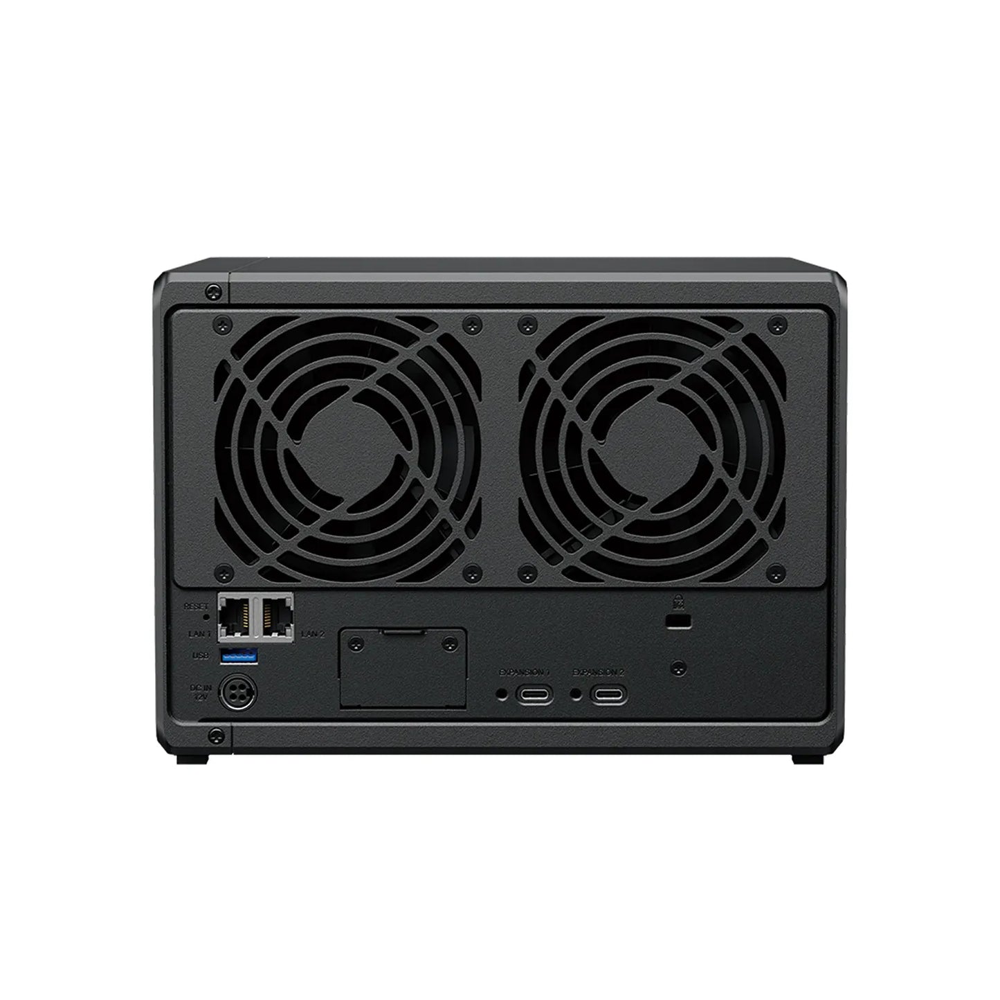 Synology DS1525neo+ 5-bay NAS storage server rear view with LAN USB expansion and power ports-tpstech.in