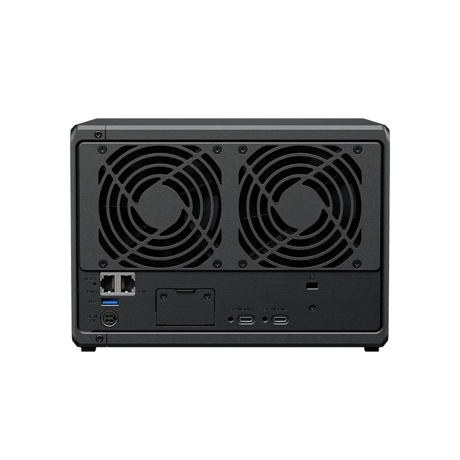 Synology DS1525neo+ 5-bay NAS storage server rear view with LAN USB expansion and power ports-tpstech.in