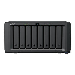 Synology DS1825 Plus 8 Bay NAS front view showing eight hot swappable drive bays and status indicators-tpstech.in