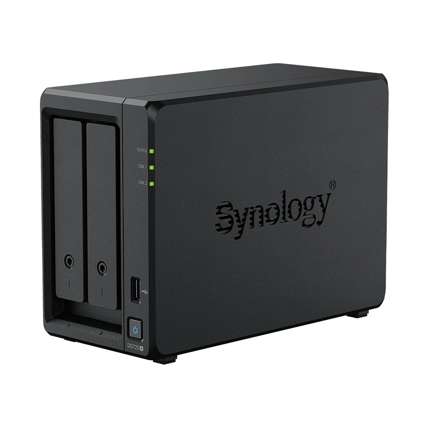 Synology DS725 Plus 2 Bay NAS storage server left front angle view -tpstech.in