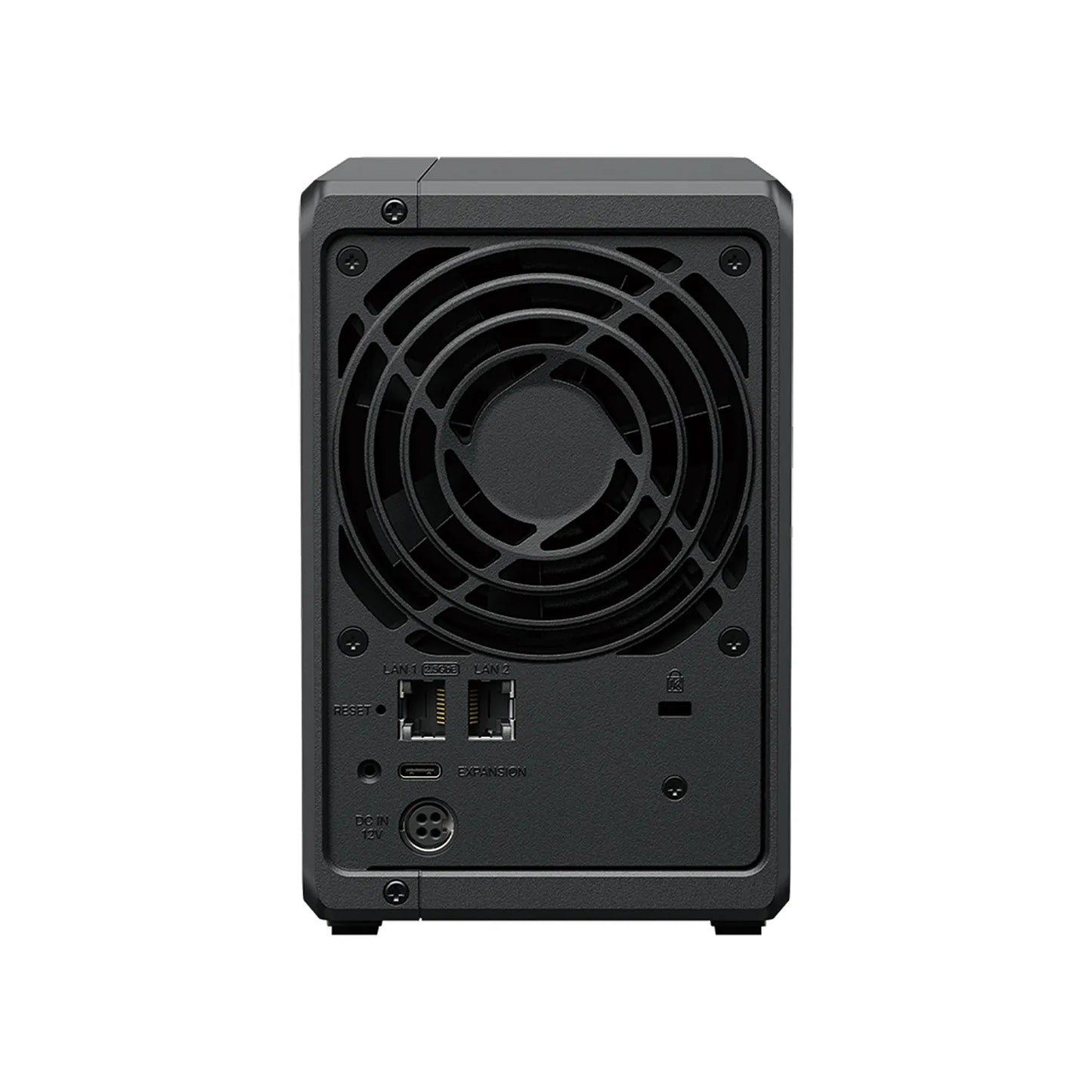 Synology DS725 Plus 2 Bay NAS storage server rear view with LAN and expansion ports -tpstech.in