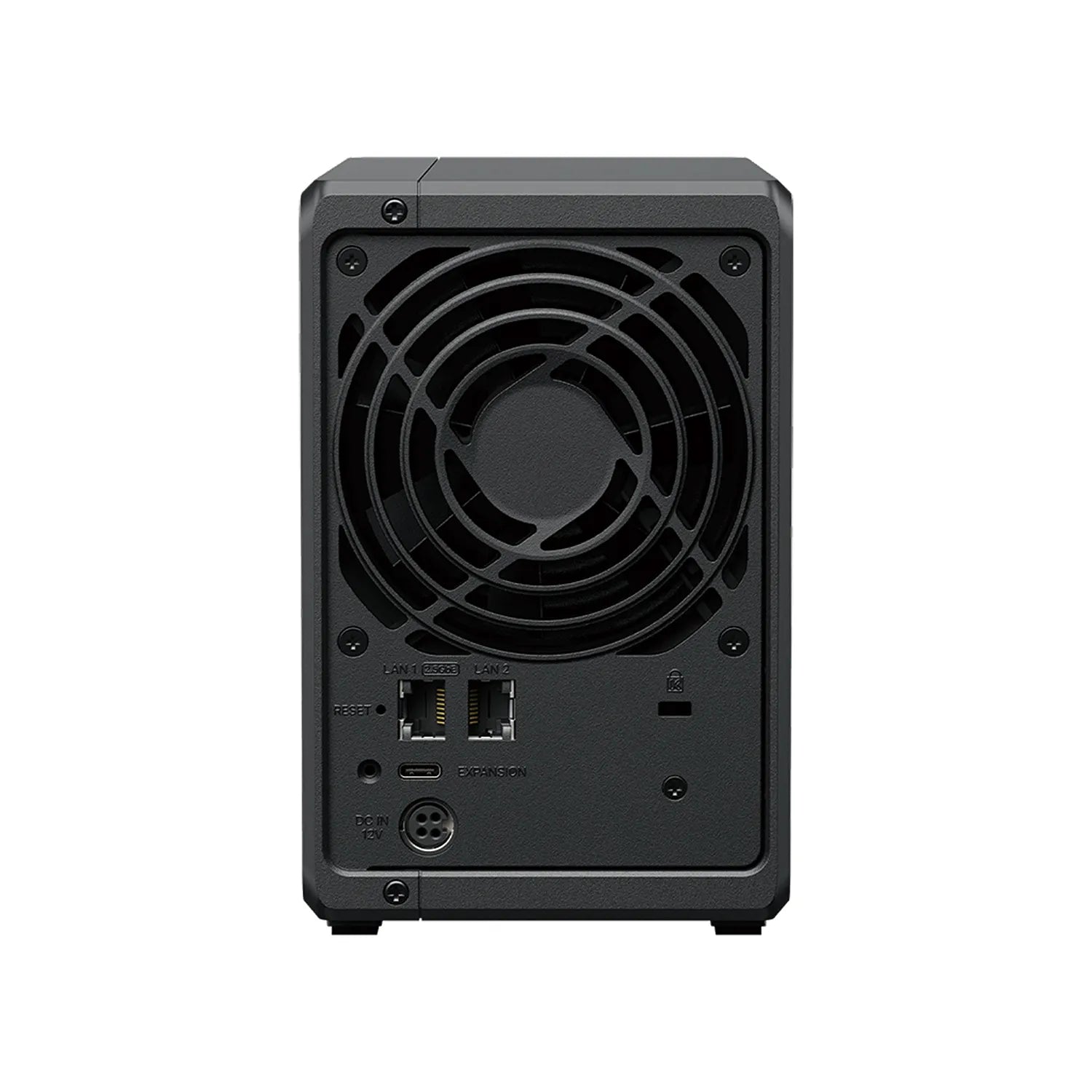 Synology DS725 Plus 2 Bay NAS storage server rear view with LAN and expansion ports -tpstech.in