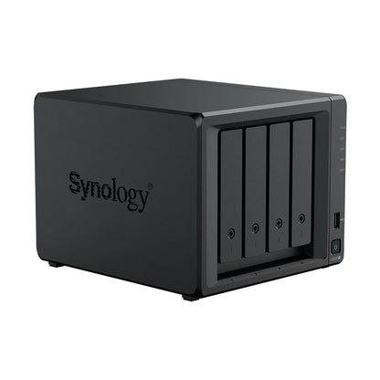 Synology DS925neo+ 4-Bay NAS storage server front left angle view with drive bays-tpstech.in