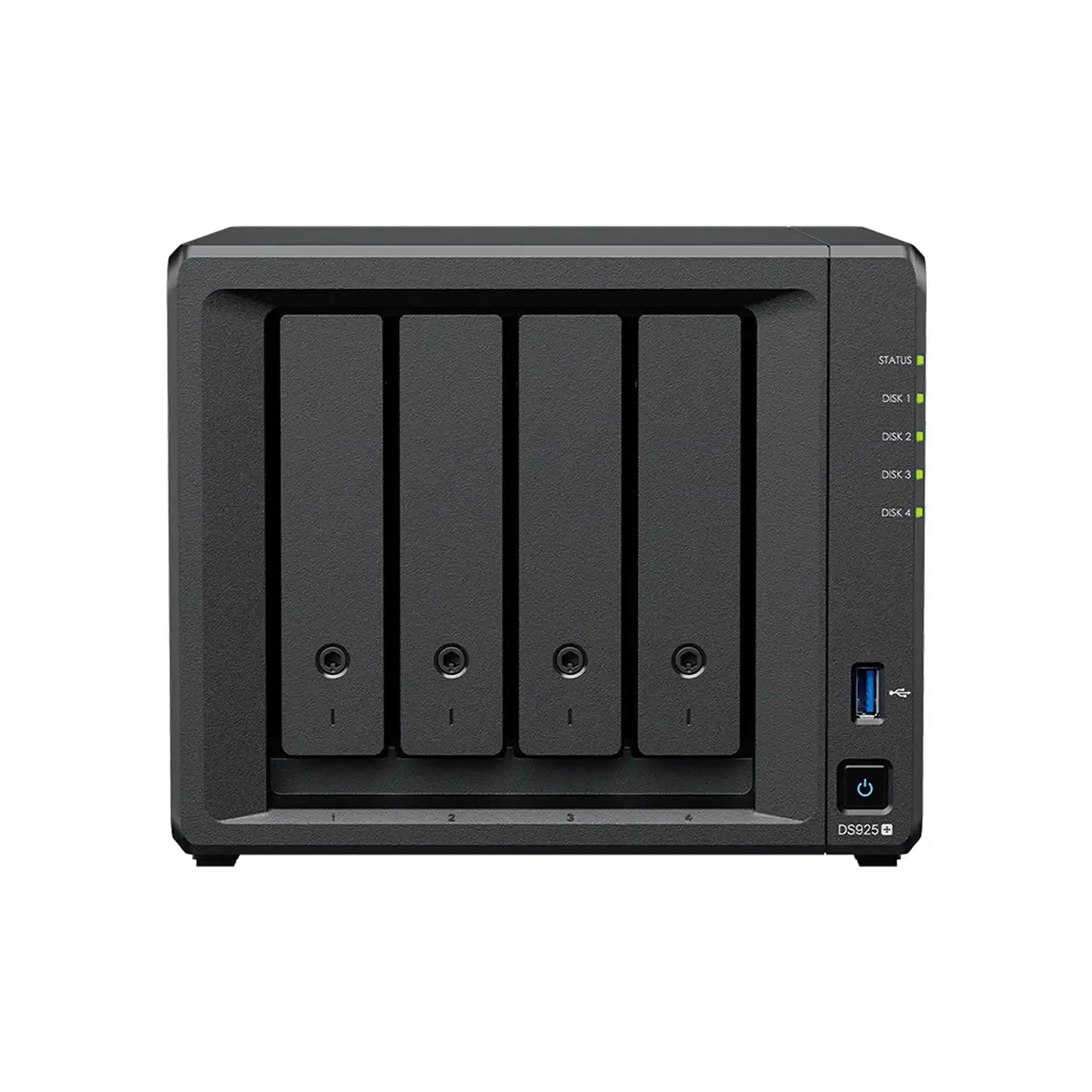 Synology DS925neo+ 4-Bay NAS storage server front view with hot-swappable drive bays-tpstech.in