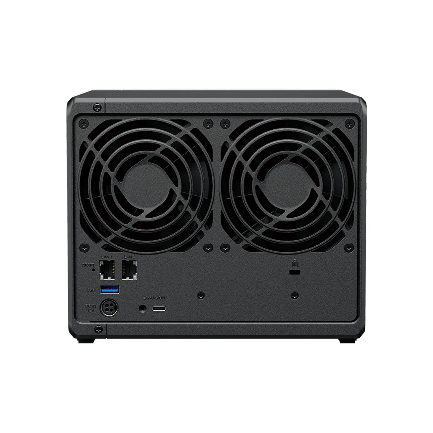 Synology DS925neo+ 4-Bay NAS rear view with cooling fans LAN ports USB port and expansion port-tpstech.in