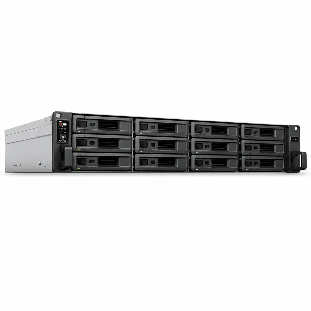 Synology DVA7400 12-bay AI NVR front angle view with rackmount design -tpstech.in