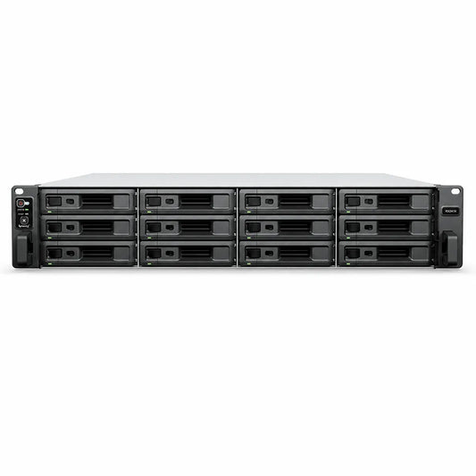 Synology DVA7400 12-bay deep learning NVR front view with drive bays -tpstech.in