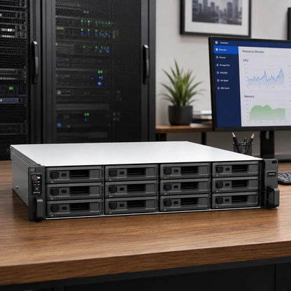 Synology DVA7400 AI surveillance NVR installed in a professional server environment -tpstech.in