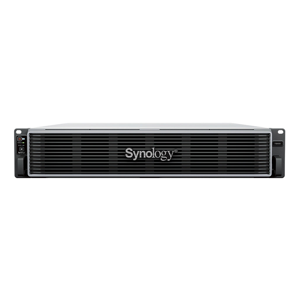 Front panel of Synology FS6420 24-bay all-flash rackmount NAS with enterprise-grade storage enclosure -tpstech.in