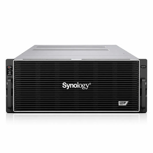 Synology PAS7700 4U rackmount enterprise NVMe storage system front perspective view -tpstech.in