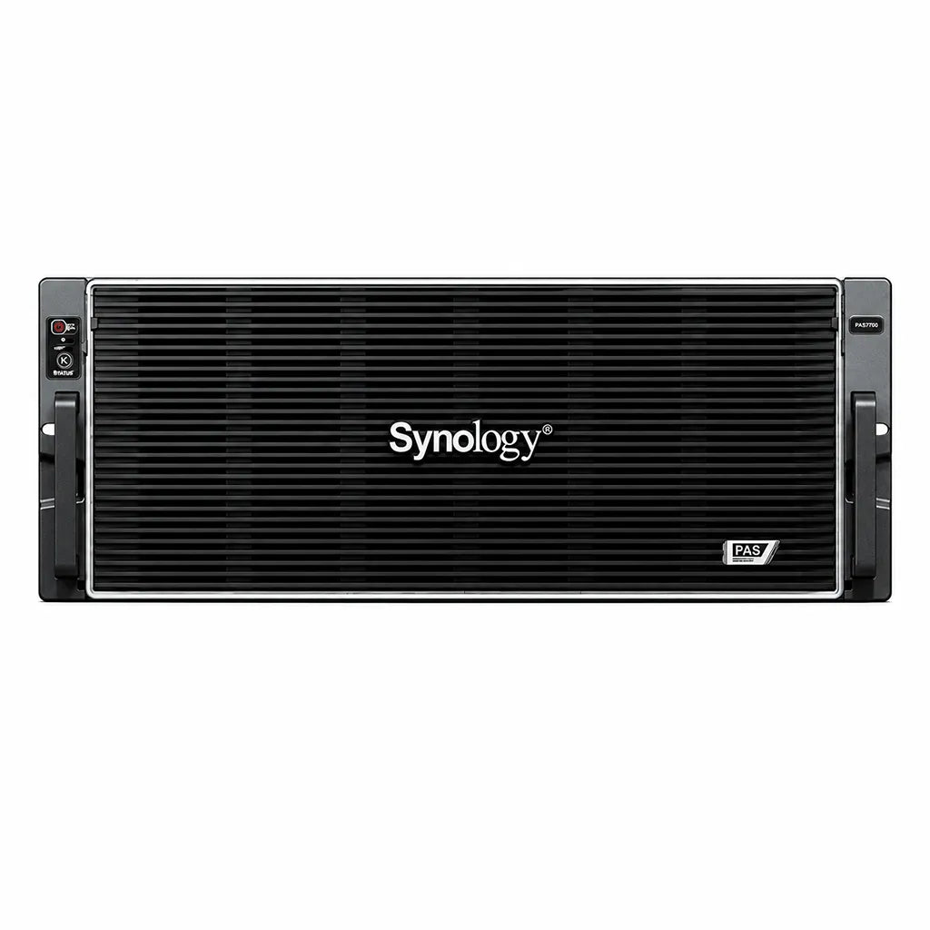 Synology PAS7700 48-bay enterprise NVMe storage system front view with active-active architecture for mission-critical workloads -tpstech.in