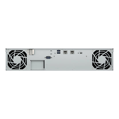 Synology RS1226+ 8-Bay Rackmount NAS Server rear view showing dual 2.5GbE LAN ports, USB ports, expansion port and cooling fans -tpstech.in