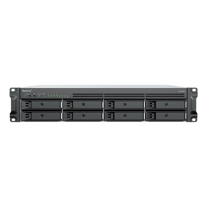 Synology RS1226RP+ 8 Bay Rackmount NAS Server front view with eight hot-swappable drive bays for enterprise storage -tpstech.in
