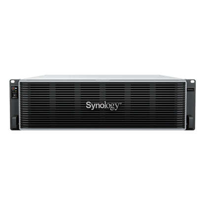 Synology RS6426xs+ front bezel view of enterprise 3U rackmount NAS storage server with Synology branding -tpstech.in