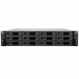 Front view of Synology SA3410 12 Bay Rackmount NAS Server with hot swappable drive bays for centralized enterprise storage -tpstech.in