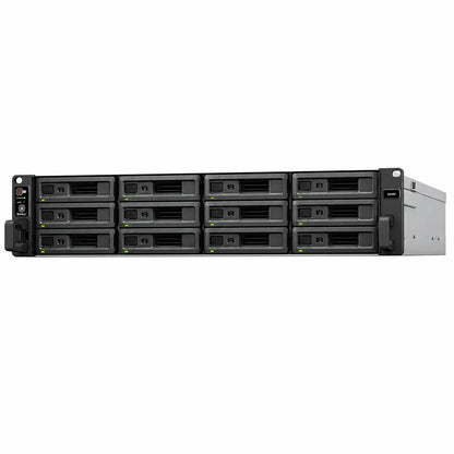Synology SA6400 12 Bay Rackmount NAS Storage Server front perspective showing enterprise hot swappable drive bays -tpstech.in
