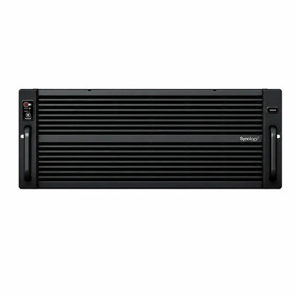 Synology SA6400 enterprise rackmount NAS straight front view with professional 4U server chassis -tpstech.in