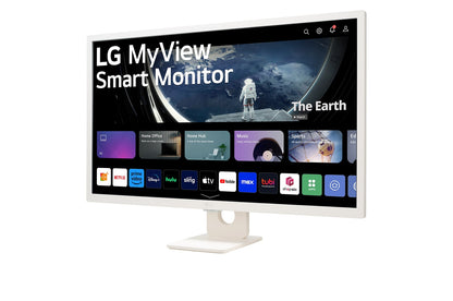LG MyView 32SR50F-W 32" 60Hz 1080p FHD IPS Panel HDR10 Smart Monitor with Dual Speakers - White