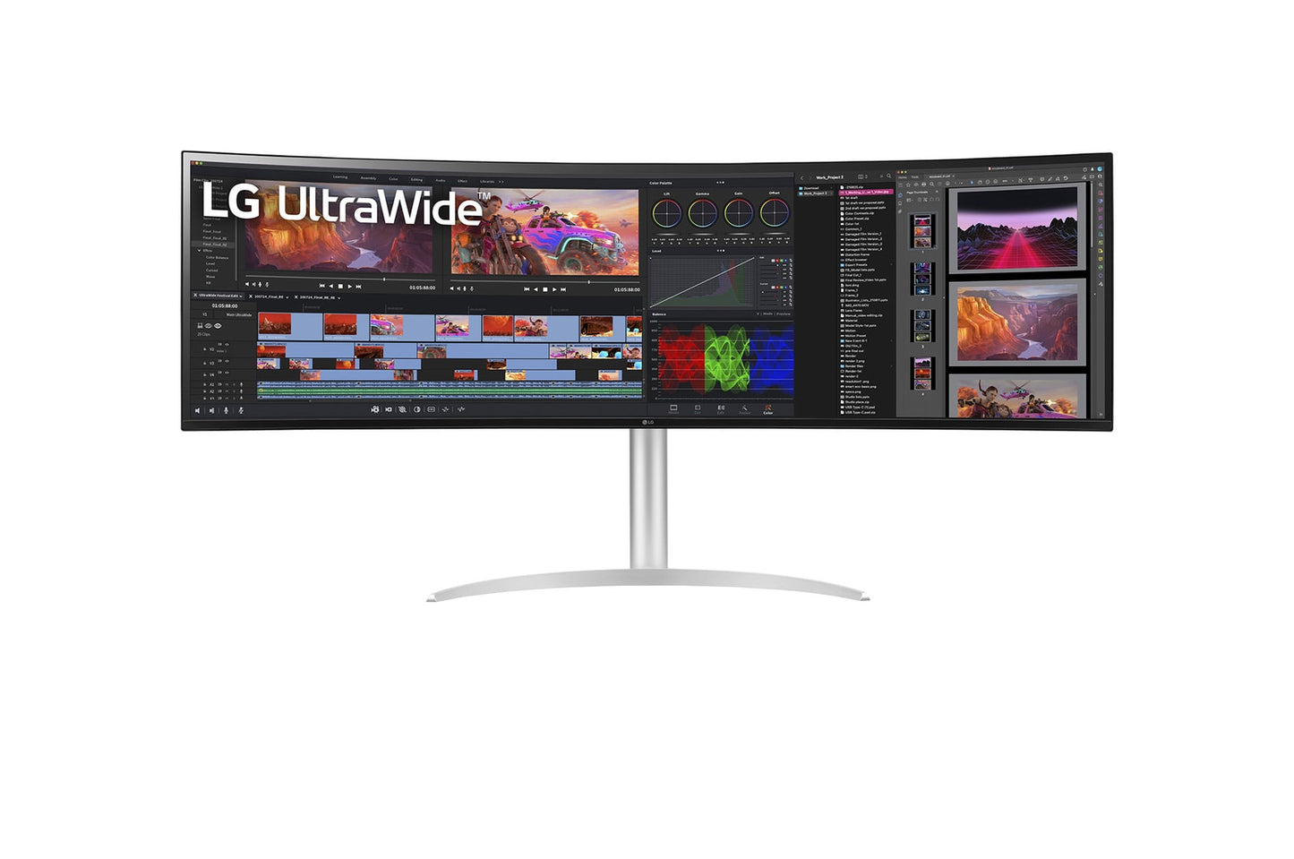 LG UltraWide 49WQ95C-W 49″ Dual QHD Nano IPS 144 Hz with NVIDIA G-SYNC Curved Monitor